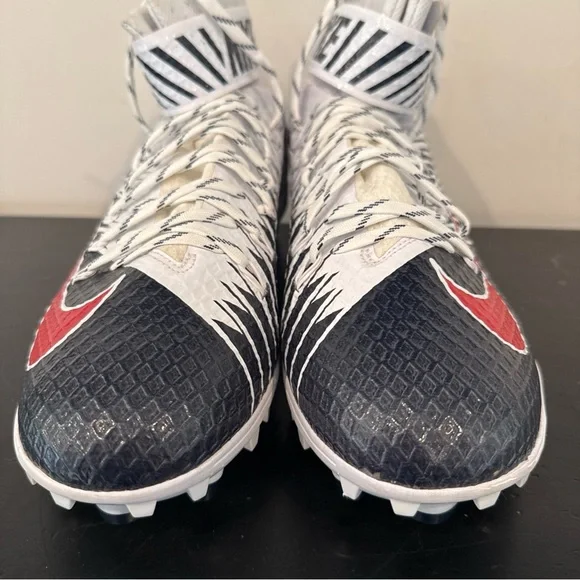 Size 14.5 Nike Lunarbeast Elite TD Football Cleats White Navy Red 847588-419